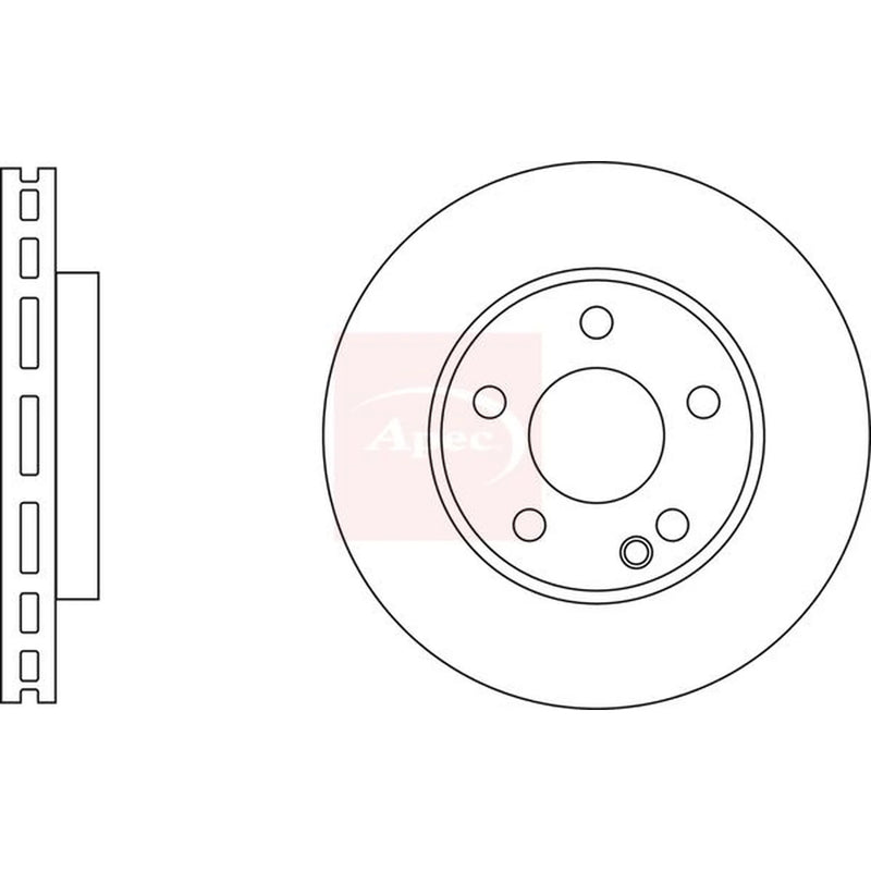 Apec 2 x Vented Front Brake Discs DSK3770