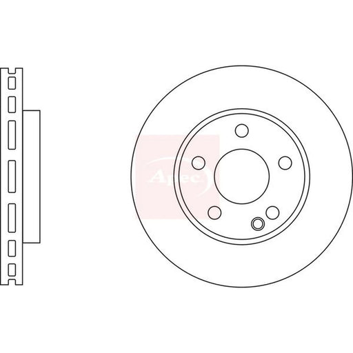 Apec 2 x Vented Front Brake Discs DSK3770