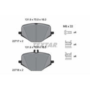 Textar Rear Brake Pad Set 2271701
