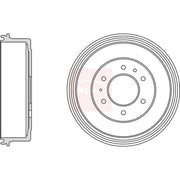 Apec Brake Drum Assembly Rear DRM9208