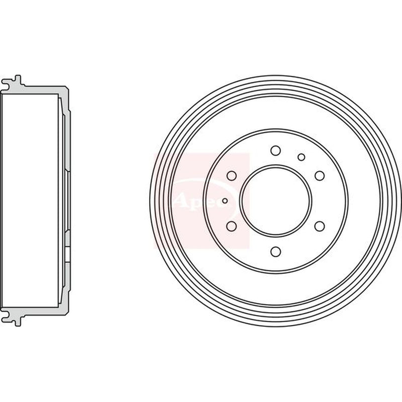 Apec Brake Drum Assembly Rear DRM9208