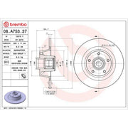 Brembo 2 x Solid Rear Brake Discs 08.A753.37