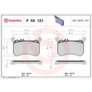 Brembo 4 x Front Brake Pad Set P50121