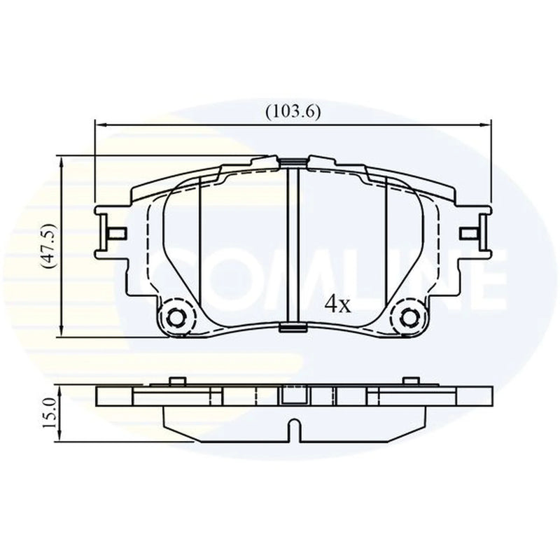 Comline 4 x Rear Brake Pad Set CBP03302