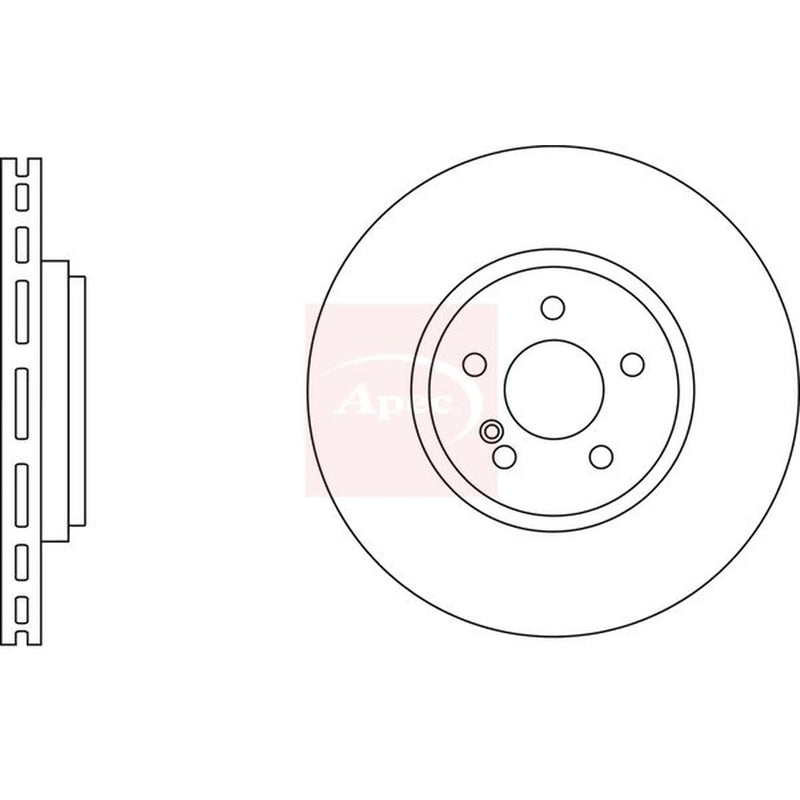 Apec 2 x Vented Rear Brake Discs DSK2738