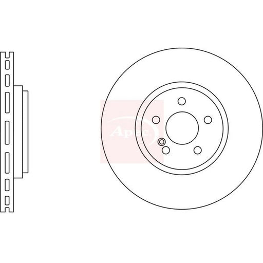 Apec 2 x Vented Rear Brake Discs DSK2738