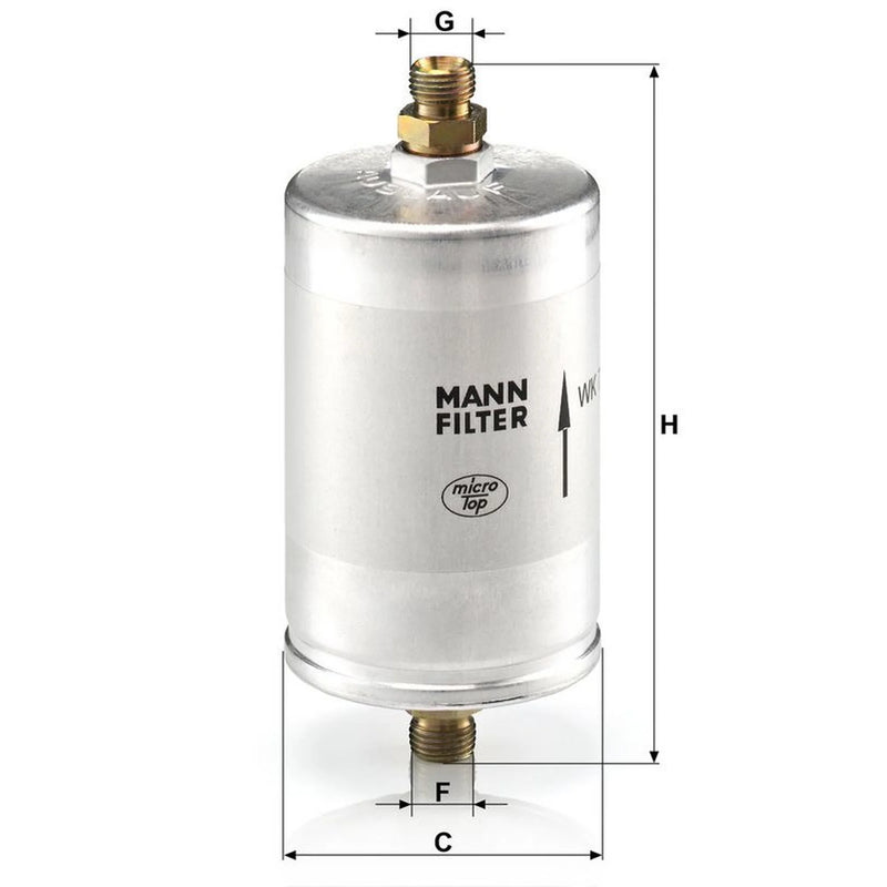 MANN-FILTER Fuel Filter Element WK 726/3 OE 92811025305