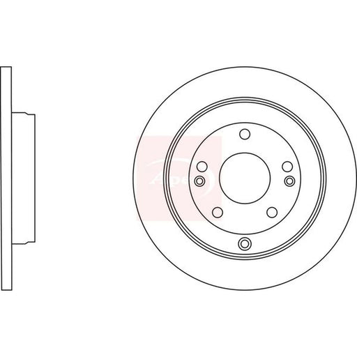 Apec 2 x Solid Rear Brake Discs DSK3159