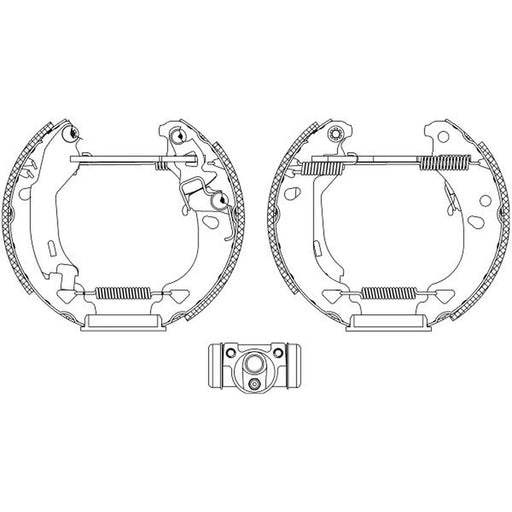 Mintex Brake Shoe Set Axle Kit MSP136