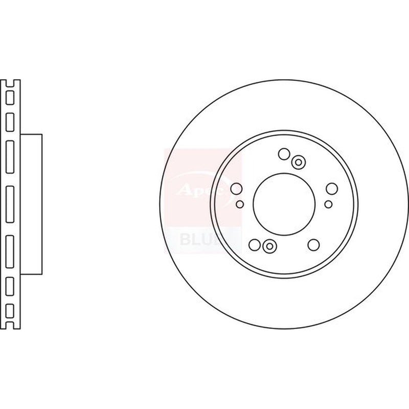 Apec 2 x Vented Front Brake Discs SDK6289
