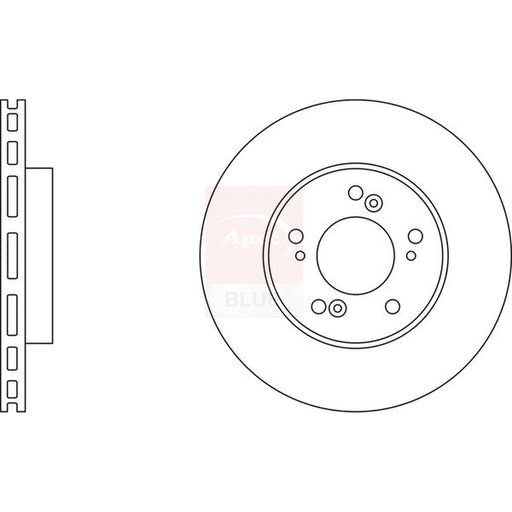 Apec 2 x Vented Front Brake Discs SDK6289