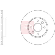 Apec 2 x Vented Front Brake Discs DSK4168