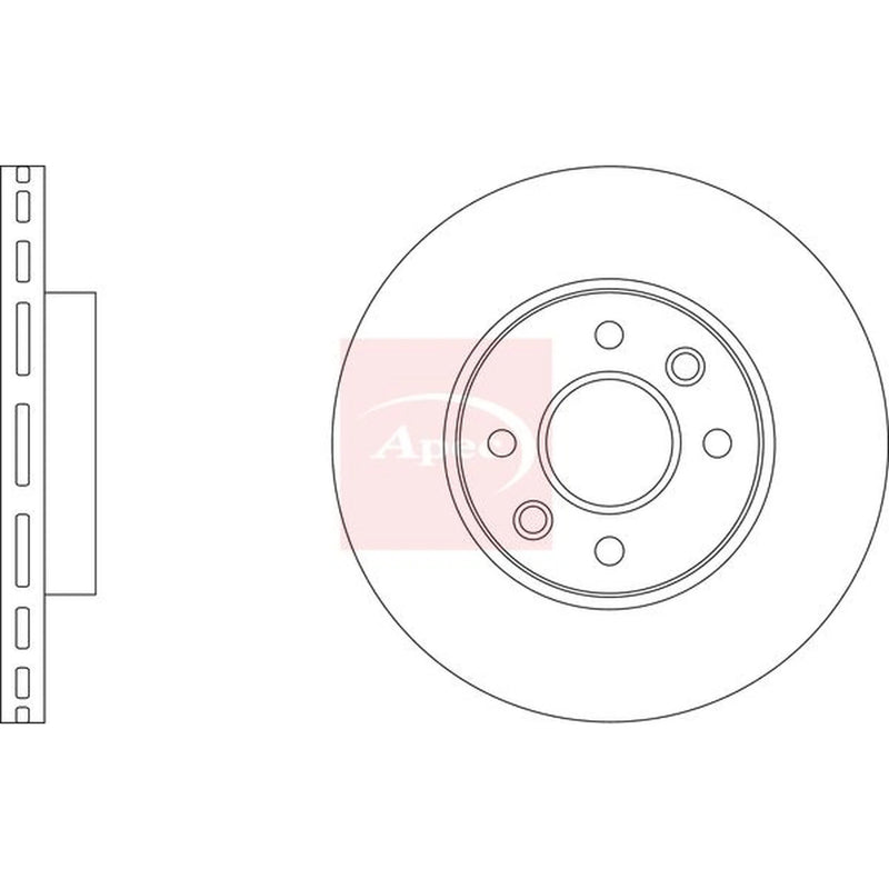 Apec 2 x Vented Front Brake Discs DSK4168