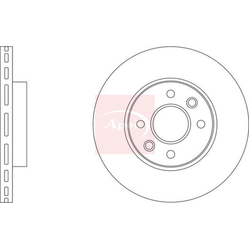Apec 2 x Vented Front Brake Discs DSK4168