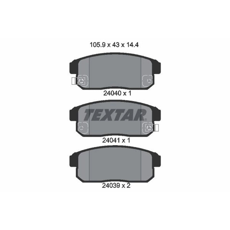 Textar Rear Brake Pad Set 2404001