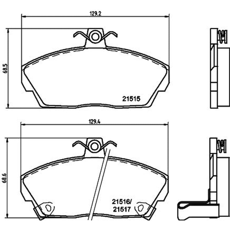 DON Front Brake Pad Set PCP1159