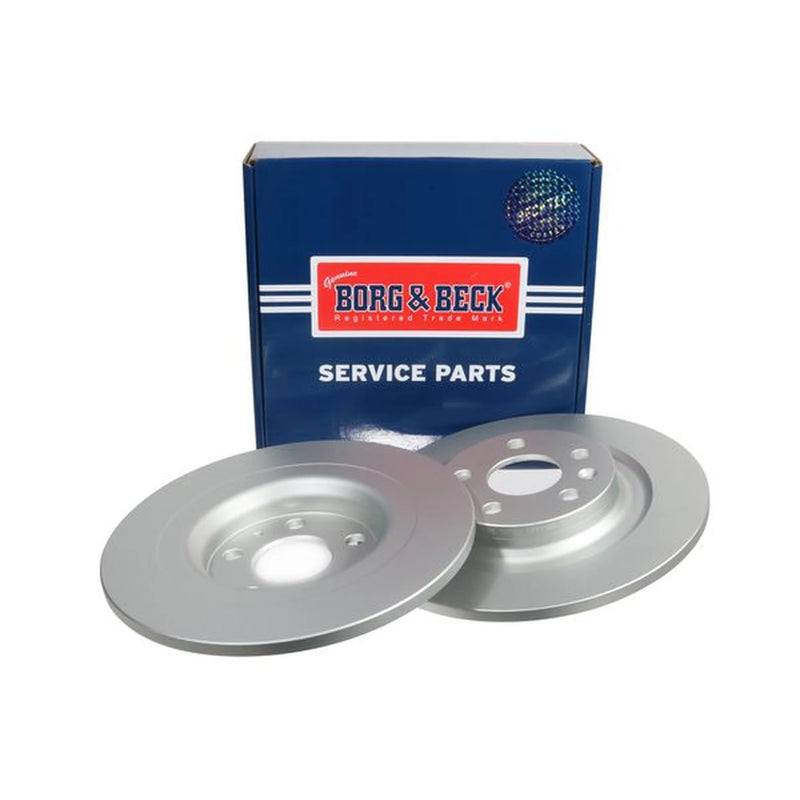 Borg & Beck 2 x Solid Rear Brake Discs BBD5555