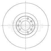 Borg & Beck 2 x Vented Front Brake Discs BBD5985S