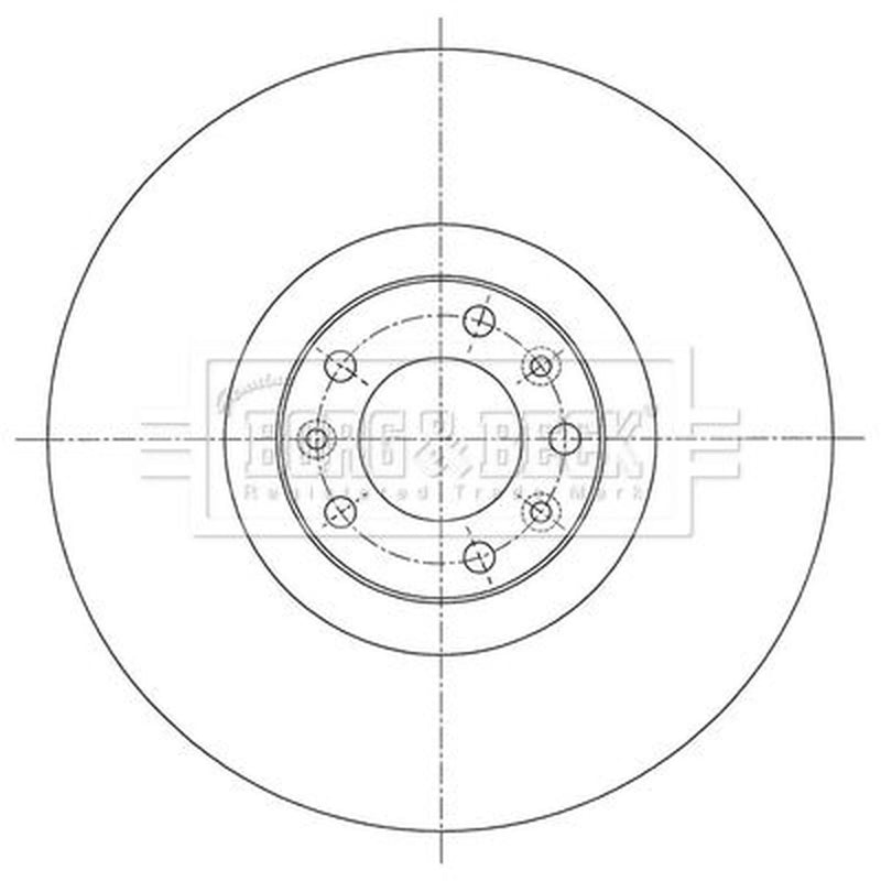Borg & Beck 2 x Vented Front Brake Discs BBD5985S