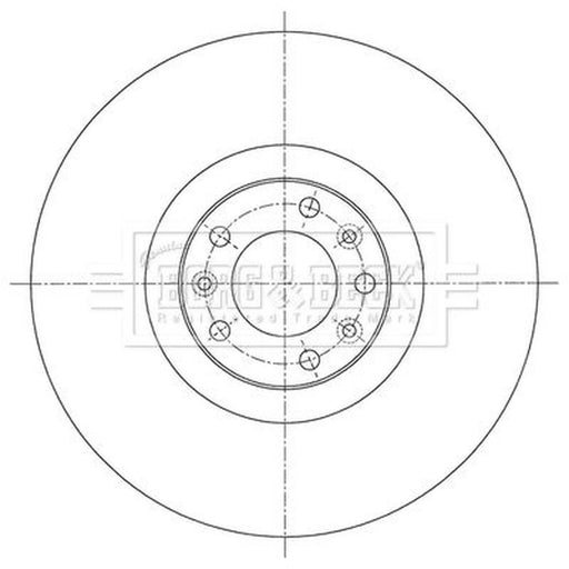 Borg & Beck 2 x Vented Front Brake Discs BBD5985S