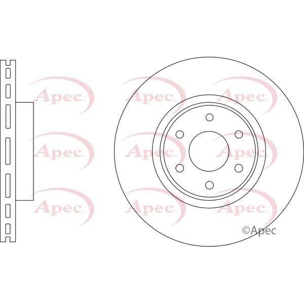 APEC Brake Disc (Front) (Single) DSK3887 fits Ford Apec  - Town Parts