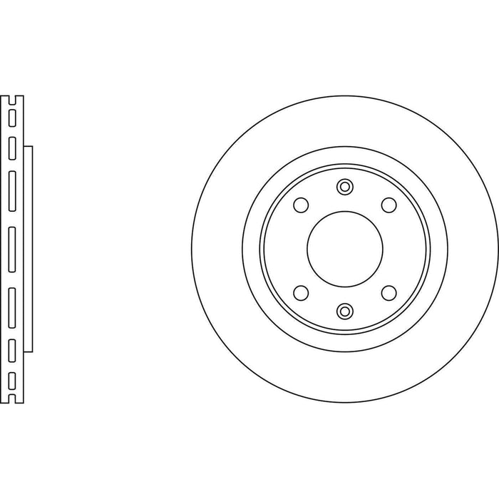 Apec Brake Disc Front Fits Citroen Berlingo Bx Xantia Xsara Zx Peugeot 206 305 3 Apec  - Town Parts