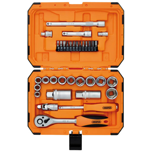 Draper HI-TORQ® 6 Point Socket Set 34 Piece 1/4" & 3/8"