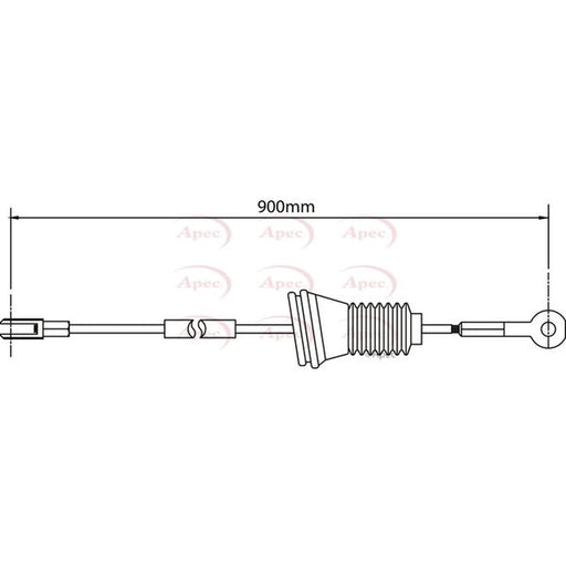 Apec Handbrake Cable Right Rear CAB1505