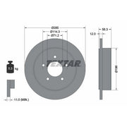 Textar 2 x Solid Rear Brake Discs 92169100