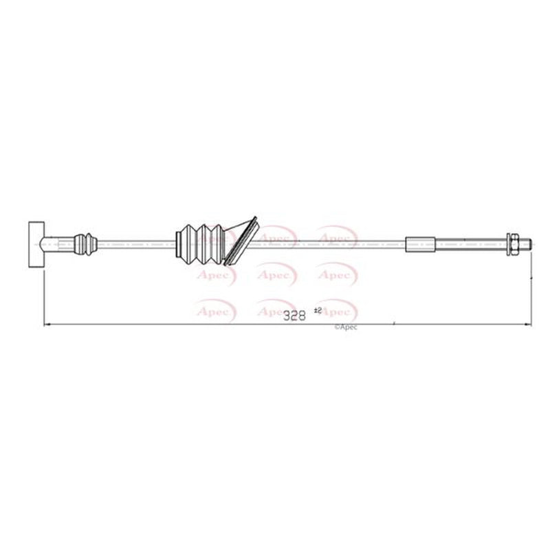 Apec Handbrake Cable Front CAB1672