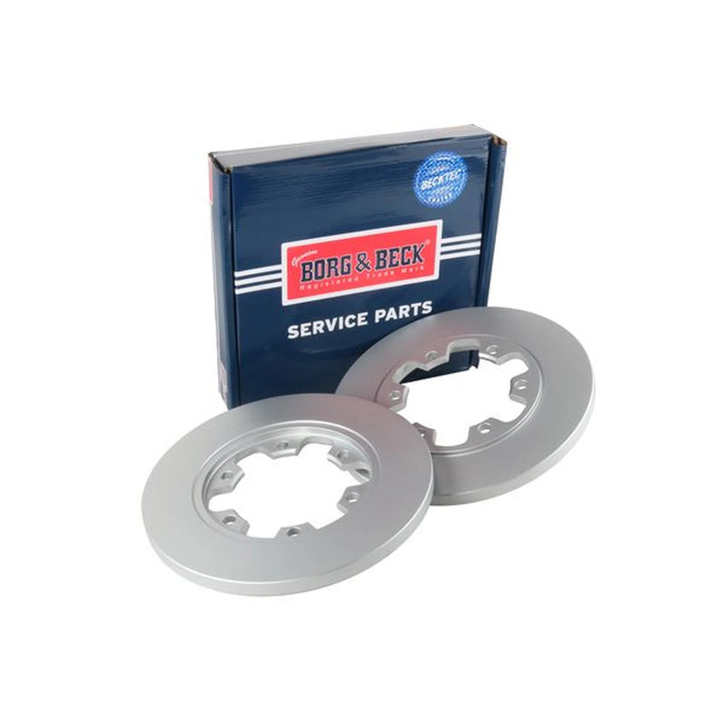 Borg & Beck 2 x Solid Rear Brake Discs BBD5386