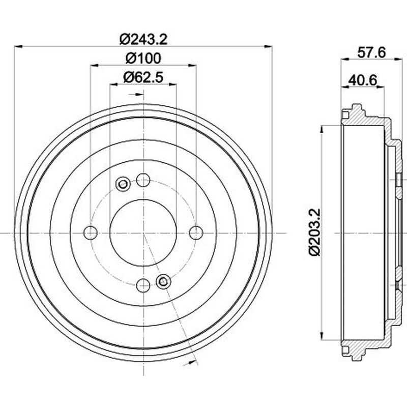Mintex Brake Drum Assembly Rear MBD339