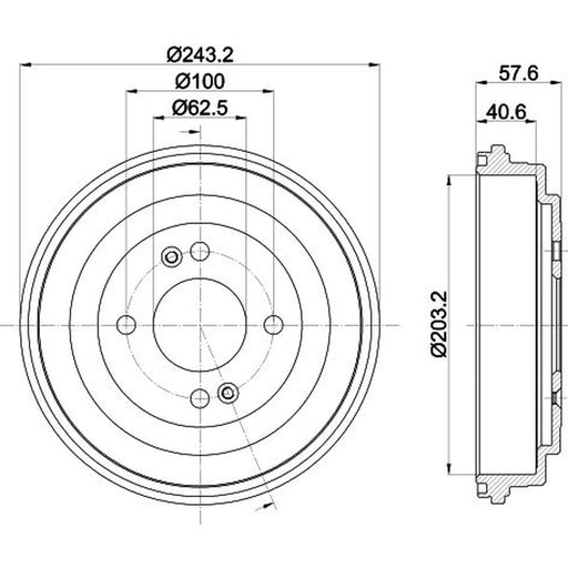 Mintex Brake Drum Assembly Rear MBD339