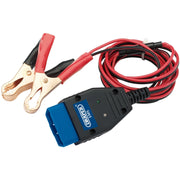 Draper EOBD Memory Saver 2.7m Cable with Crocodile Clips