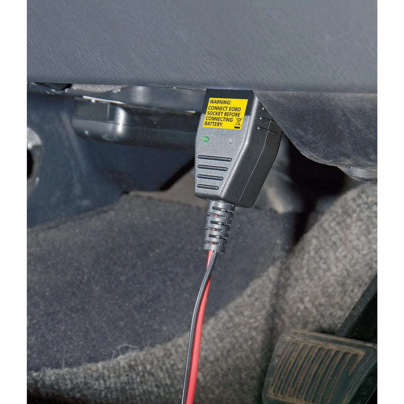 Draper EOBD Memory Saver 2.7m Cable with Crocodile Clips