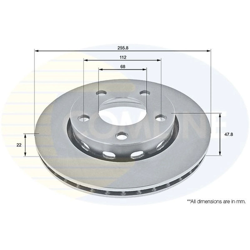 Comline 2 x Rear Brake Discs ADC1489V