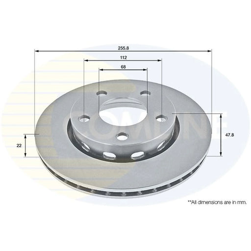 Comline 2 x Rear Brake Discs ADC1489V