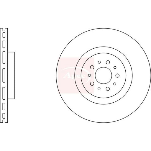 Apec 2 x Vented Front Brake Discs DSK2458
