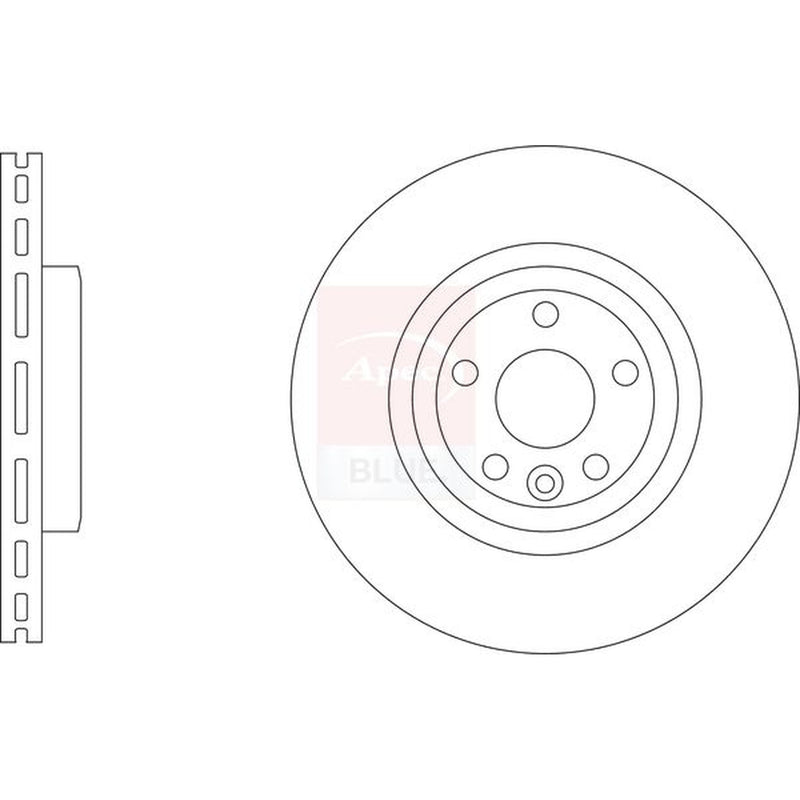 Apec 2 x Vented Front Brake Discs SDK6968