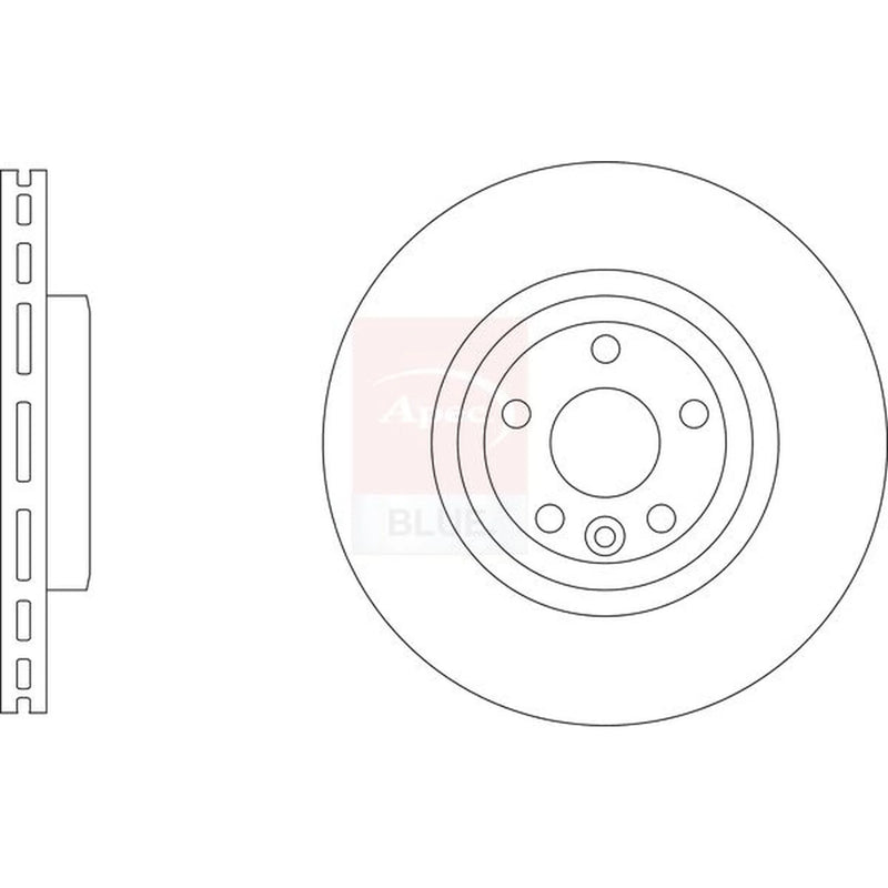 Apec 2 x Vented Front Brake Discs SDK6968