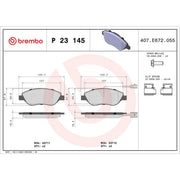 Brembo 4 x Front Brake Pad Set P23145