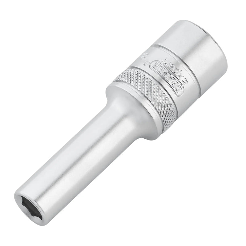 Draper Expert Metric Deep Socket, 1/2" Sq. Dr., Micro Satin Chrome