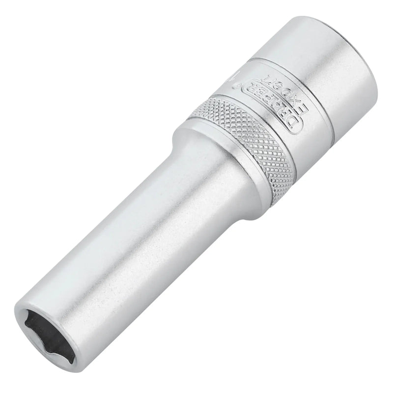 Draper Expert Metric Deep Socket, 1/2" Sq. Dr., Micro Satin Chrome