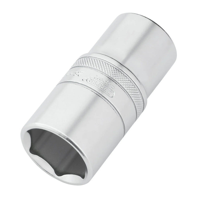 Draper Expert Metric Deep Socket, 1/2" Sq. Dr., Micro Satin Chrome