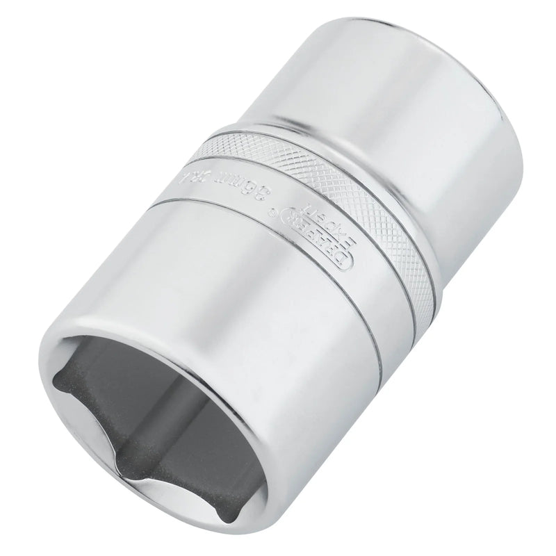 Draper Expert Metric Deep Socket, 1/2" Sq. Dr., Micro Satin Chrome
