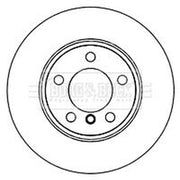 Borg & Beck 2 x Vented Front Brake Discs BBD5264