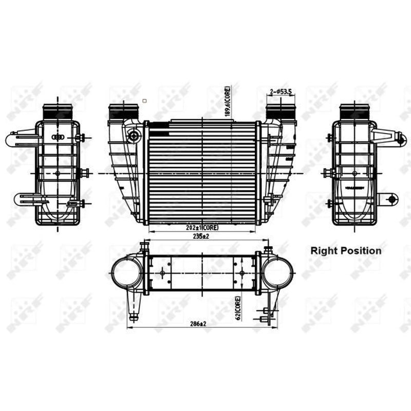 NRF Intercooler (Charge Air Cooler) 30252