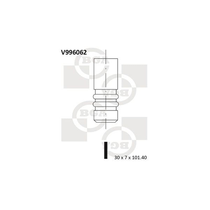 BGA Engine Exhaust Valve 30mm Head V996062