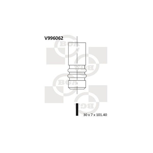 BGA Engine Exhaust Valve 30mm Head V996062