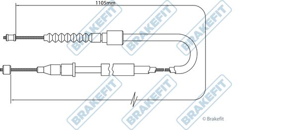 Apec Handbrake Cable Left Rear fits Vauxhall Corsa 2000-2007 1.0 1.2 1.3 1.4 1.7
